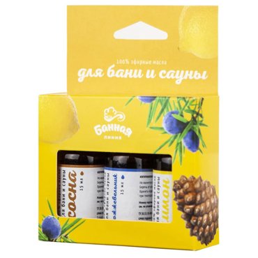 Масло эфирное Банная линия Сосна Можжевельник Лимон 3х15ml 11-496 229₽