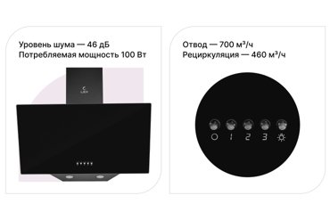 Вытяжка Meta 600 Black фото 3 9999₽