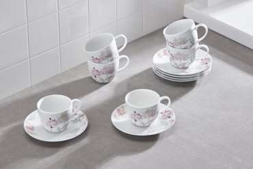 Набор чайных пар на 6 персон Fleur Platte 1198₽