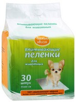 Чистый хвост Впитывающие пеленки для животных 45 х 60 см 790₽