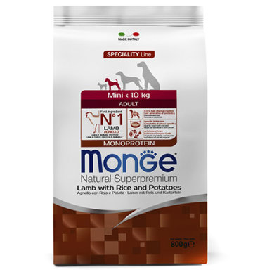 Monge Dog Monoprotein Speciality Adult Mini Lamb Rice Сухой корм Монж для взрослых собак Мелких пород Ягненок с рисом и картофелем 989₽