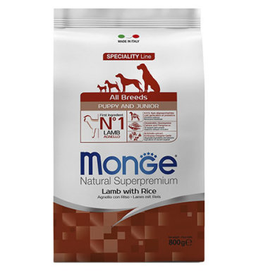 Monge Dog Speciality Puppy Junior Lamb Rice Сухой корм Монж Спешиалити для Щенков всех пород Ягненок с рисом и картофелем 950₽
