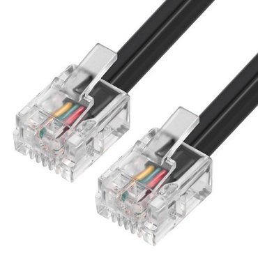 Кабель GCR GCR-TP6P4C2-150m Телефонный удлинитель для аппарата 150m 6P4C джек 6p4c - jack 6p4c ч 514₽
