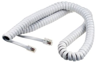 Кабель WT WT-6026-2M витой телефон-трубка 2 метра белый 42₽