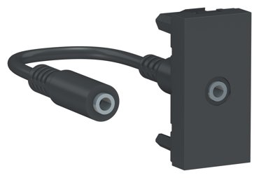 Розетка мультимедийная Audio Jack 35 мини-джек Schneider Electric Unica Modular антрацит 10200₽