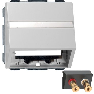 Розетка мультимедийная Audio mono WBT - Gira System 55 серый матовый 7386₽