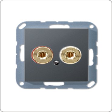 Розетка мультимедийная Audio mono WBT - Jung A антрацит матовый 13607₽