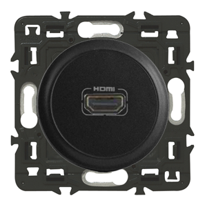 Розетка мультимедийная Audiovideo HDMI с переходником Legrand Celiane графит 13169₽