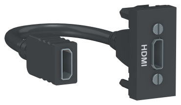 Розетка мультимедийная Audiovideo HDMI с переходником Schneider Electric Unica Modular антрацит 7020₽