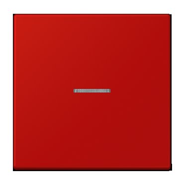 Выключатель одноклавишный перекрёстный с подсветкой Jung Le Corbusier на клеммах rouge vermillon 31 10159₽