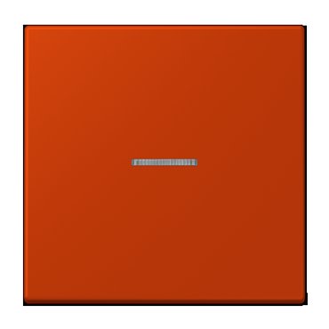 Выключатель одноклавишный перекрёстный с подсветкой Jung Le Corbusier на клеммах rouge vermillon 59 10159₽