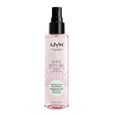 NYX Professional Makeup Мультифункциональный спрей 3 в 1 с маслом семян конопли Bare With Me Revitalize Set Multitasking Spray Фиксирующий 939₽