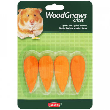 Игрушка Padovan Wood Gnaws criceti деревянная маленькая для грызунов 4 штуки 99₽