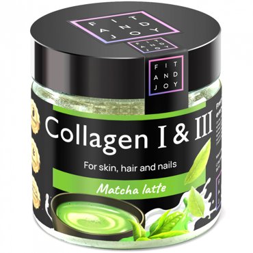 Пищевая добавка Коллаген 1 и 3 типа Fit And Joy Со вкусом матча латте 90 г 495₽