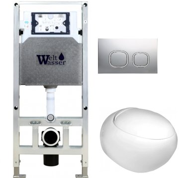 Комплект унитаза WeltWasser Jeckenbach 004 с инсталляцией AMBERG 506 ST белый с сиденьем микролифт и клавишей смыва AMBERG RD-MT CR хром матовый 39700₽