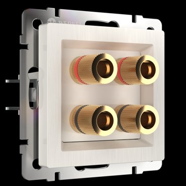 Розетка Werkel WL13-AUDIOx4 Акустическая розетка перламутровый рифл 3210₽