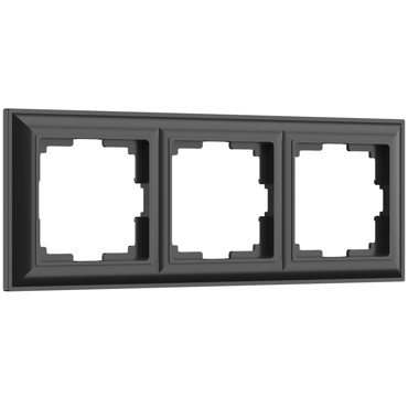 Рамка Werkel W0032208 Рамка на 3 поста Fiore черный матовый 824₽