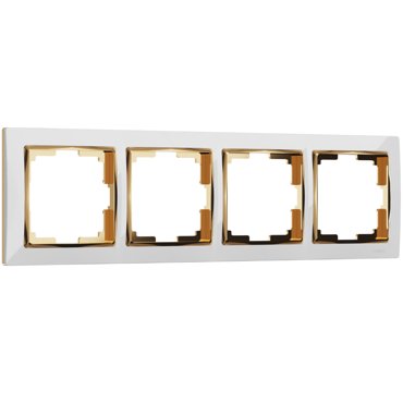 Рамка Werkel W0041933 Рамка на 4 поста Snabb белыйзолото 1230₽