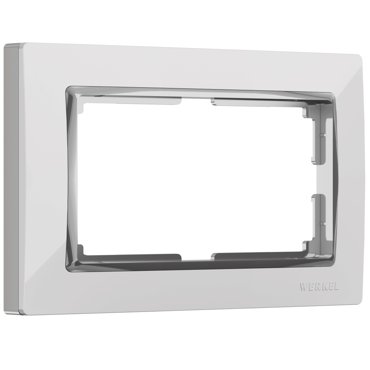Рамка Werkel W0081901 Рамка для двойной розетки Snabb белыйхром 507₽