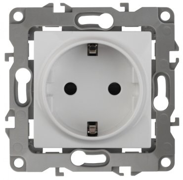 Розетка ЭРА 12 2P E Schuko 16A 250V винтовой зажим 12-2011-01 Б0029234 159₽