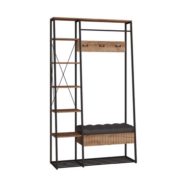 Гранд Прихожая 15124 N Дуб Крафт табачный Кожзам HOLST Black 25077₽