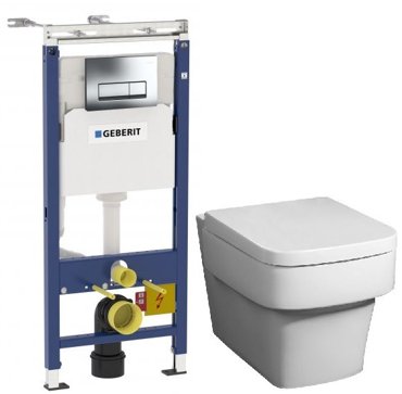 Комплект подвесной унитаз BelBagno Janice BB124CH BB124SC система инсталляции Geberit 458125211 30750₽