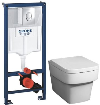 Комплект подвесной унитаз BelBagno Janice BB124CH BB124SC система инсталляции Grohe 38721001 25050₽