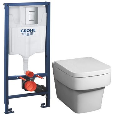 Комплект подвесной унитаз BelBagno Janice BB124CH BB124SC система инсталляции Grohe 38772001 25050₽