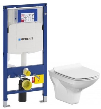 Комплект подвесной унитаз Cersanit Carina MZ-CARINA-COn-S-DL система инсталляции Geberit 111300005 22650₽