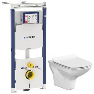 Комплект подвесной унитаз Cersanit Carina MZ-CARINA-COn-S-DL система инсталляции Geberit 111362005 23600₽