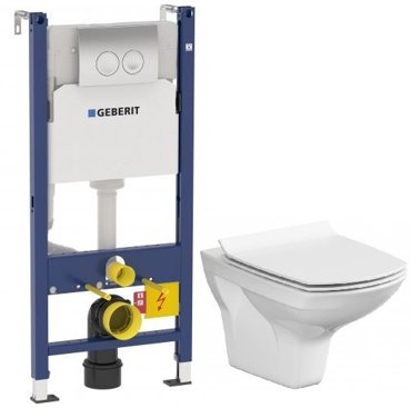 Комплект подвесной унитаз Cersanit Carina MZ-CARINA-COn-S-DL система инсталляции Geberit 458124211 17230₽