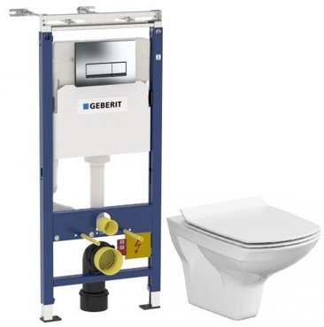 Комплект подвесной унитаз Cersanit Carina MZ-CARINA-COn-S-DL система инсталляции Geberit 458125211 22650₽