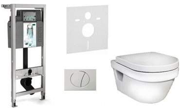 Комплект подвесной унитаз Gustavsberg Hygienic Flush 5G84HR01 система инсталляции Mepa 514306 34540₽
