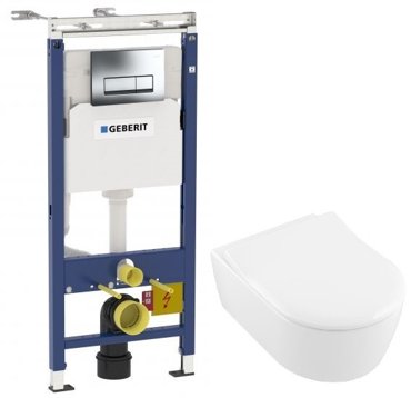Комплект подвесной унитаз Villeroy Boch Avento 5656RSR1 система инсталляции Geberit 458125211 54650₽