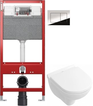 Комплект подвесной унитаз Villeroy Boch ONovo 5688H101 система инсталляции TECE 9300302 9240401 36340₽