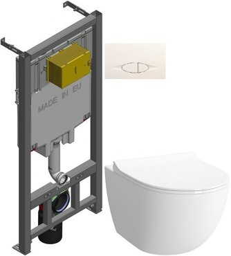 Комплект подвесной унитаз Vitra Sento 7748B003-0075 120-003-009 система инсталляции Jacob Delafon E29025-NF E29026-01R 32350₽