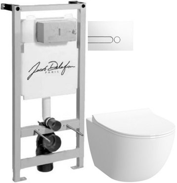 Комплект подвесной унитаз Vitra Sento 7748B003-0075 120-003-009 система инсталляции Jacob Delafon E5504-NF E4326-00 38200₽