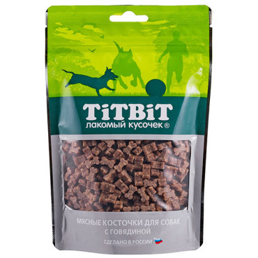 Косточки мясные Titbit для собак с говядиной 145 гр 170₽