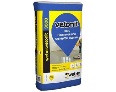WeberVetonit 3000 20 кг Наливной пол суперфинишный 781₽