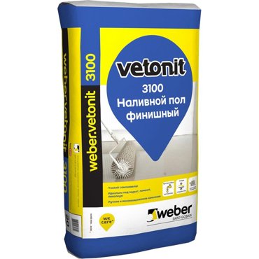 WeberVetonit 3100 20 кг Наливной пол финишный 594₽