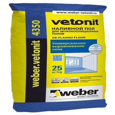 WeberVetonit 4350 25 кг Наливной пол шумопоглощающий 1593₽