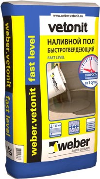 WeberVetonit Fast Level 20 кг Наливной пол быстротвердеющий 469₽