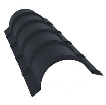 Конек полукруглый малый Grand Line Pe Ral 7024 резка 649₽