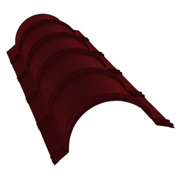 Конек полукруглый малый Grand Line Velur20 Ral 3005 резка 819₽