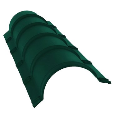 Конек полукруглый малый Grand Line Velur20 Ral 6005 резка 819₽