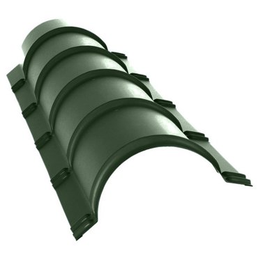 Конек полукруглый малый Grand Line Velur20 Ral 6020 резка 819₽
