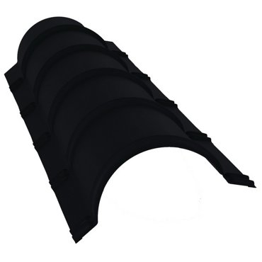 Конек полукруглый малый Grand Line Velur20 Ral 9005 резка 819₽
