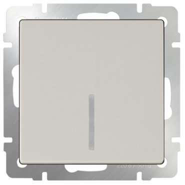 Выключатель встраиваемый Werkel WL03-SW-1G-LED-ivory одноклавишный с индикатором слоновая кость 425₽