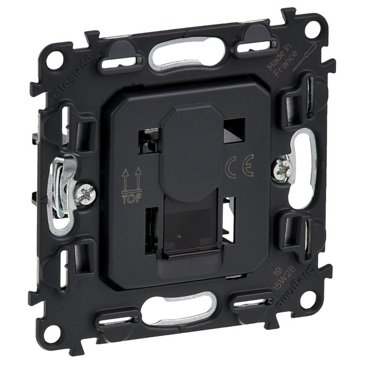 Механизм компьютерной розетки Legrand Valena Inmatic 753070 RJ45 одноместный черный 971₽