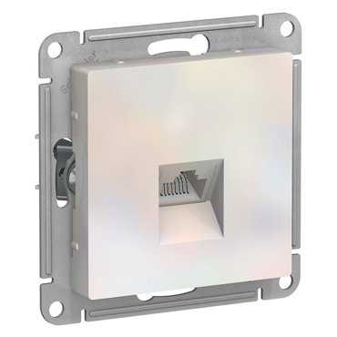 Механизм компьютерной розетки Schneider Electric AtlasDesign ATN000483 RJ45 оконечный одноместный жемчуг 668₽